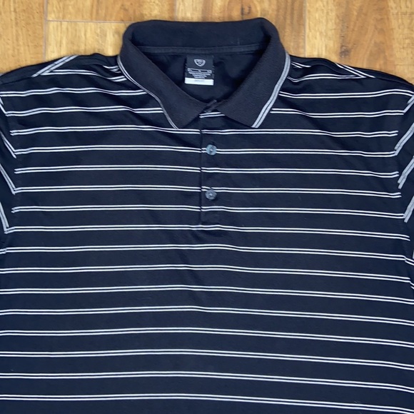 Black with white stripes Nike golf polo - Picture 6 of 8